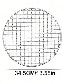 3 vỉ nướng bằng thép không gỉ dùng một lần để cắm trại dã ngoại ngoài trời, chịu nhiệt - Bạc - Xem 2