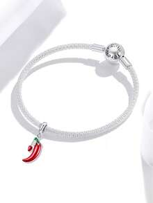 S925 Sterling Silver Cute Chili Pepper Pendant, Suitable For Bracelet DIY, Women Jewelry - Tassel Pepper - View 4