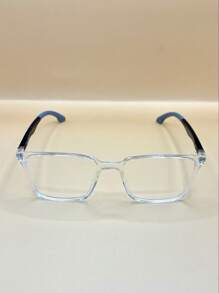 Lens Frame For Men's Square Rectangular Eyeglasses In TR90 With Flexible Rubberized Colored Temple AD883 - Trong sáng - Xem 5