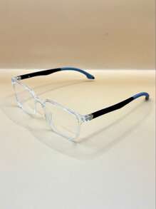 Lens Frame For Men's Square Rectangular Eyeglasses In TR90 With Flexible Rubberized Colored Temple AD883 - Trong sáng - Xem 2