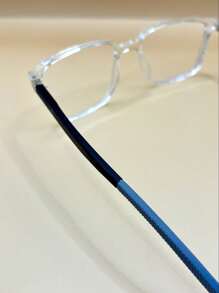 Lens Frame For Men's Square Rectangular Eyeglasses In TR90 With Flexible Rubberized Colored Temple AD883 - Trong sáng - Xem 8