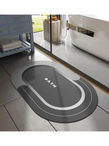 Phòng Tắm Bùn Tảo Cát Sàn Thảm Thấm Hút Cửa Nhà Vệ Sinh Nhanh Khô Thảm Chống Trơn Trượt Chân Thảm Vệ Sinh Thảm Nhà Bếp thảm Mềm Mại - màu đen - Xem 2