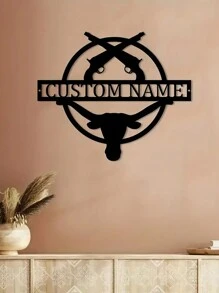 1 Custom Assault Rifle And Bullet Wall Art Metal Sword Nameplate Personalized Salon Logo Personalized Assault Rifle And Bullet Car Logo Farmhouse Wall Decor Custom Name Wall Decor For Metal Assault Rifle And Bullet Art Porch Patio Gifts Birthday Graduation