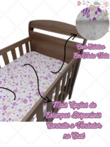 Baby Crib Sheet Printed Newborn Infant American Pattern Mesh 100% Cotton - Mây trắng - Xem 3