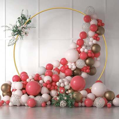 Novo arco redondo de metal 1,5 m/1,8 m/2 m/2,2 m, vários tamanhos, moldura de arco circular dourada para casamento, aniversário, festa de ano novo, chá de panela, evento, decoração de feriado