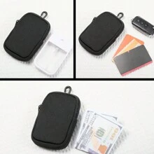 Silicone Case For Hand Sanitizer Card Spray Bottle, Storage Bag For Money & Card, Accessory Pouch Compatible With Touchland Power Mist And Glow Mist 1FL OZ - Black - View 6