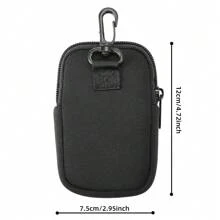 Silicone Case For Hand Sanitizer Card Spray Bottle, Storage Bag For Money & Card, Accessory Pouch Compatible With Touchland Power Mist And Glow Mist 1FL OZ - Black - View 3