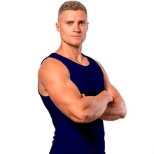 Veronz Men's Plain Basic Gym Dry Fit Tank Top - Màu xanh hải quân - Xem 3
