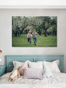 1pc Personalized Poster With DIY Wood Frame Or Frameless Poster,Custom Photo On Canvas For Family,Lover,Pets,Hanging Pictures For Wall Decor Home Decoration Gifts Birthday Graduation - Multicolor - View 7