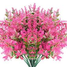 3PCS sztuczne rośliny lawendy plastikowe bukiety fałszywe na jesienne dekoracje wazon ślubny do domu jadalnia sypialnia dekoracje, festiwalowe akcesoria na przyjęcie urodzinowe, dekoracje ogrodowe na zewnątrz - Wielokolorowe - Zobacz 14