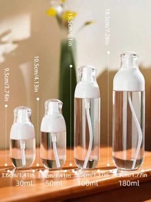 1 件细雾喷雾瓶旅行可再填充透明喷雾瓶用于清洁溶液化妆品香水和皮肤护理可再填充防漏挤压瓶适合女性和女孩旅行必需品旅行香水补充瓶旅行用品