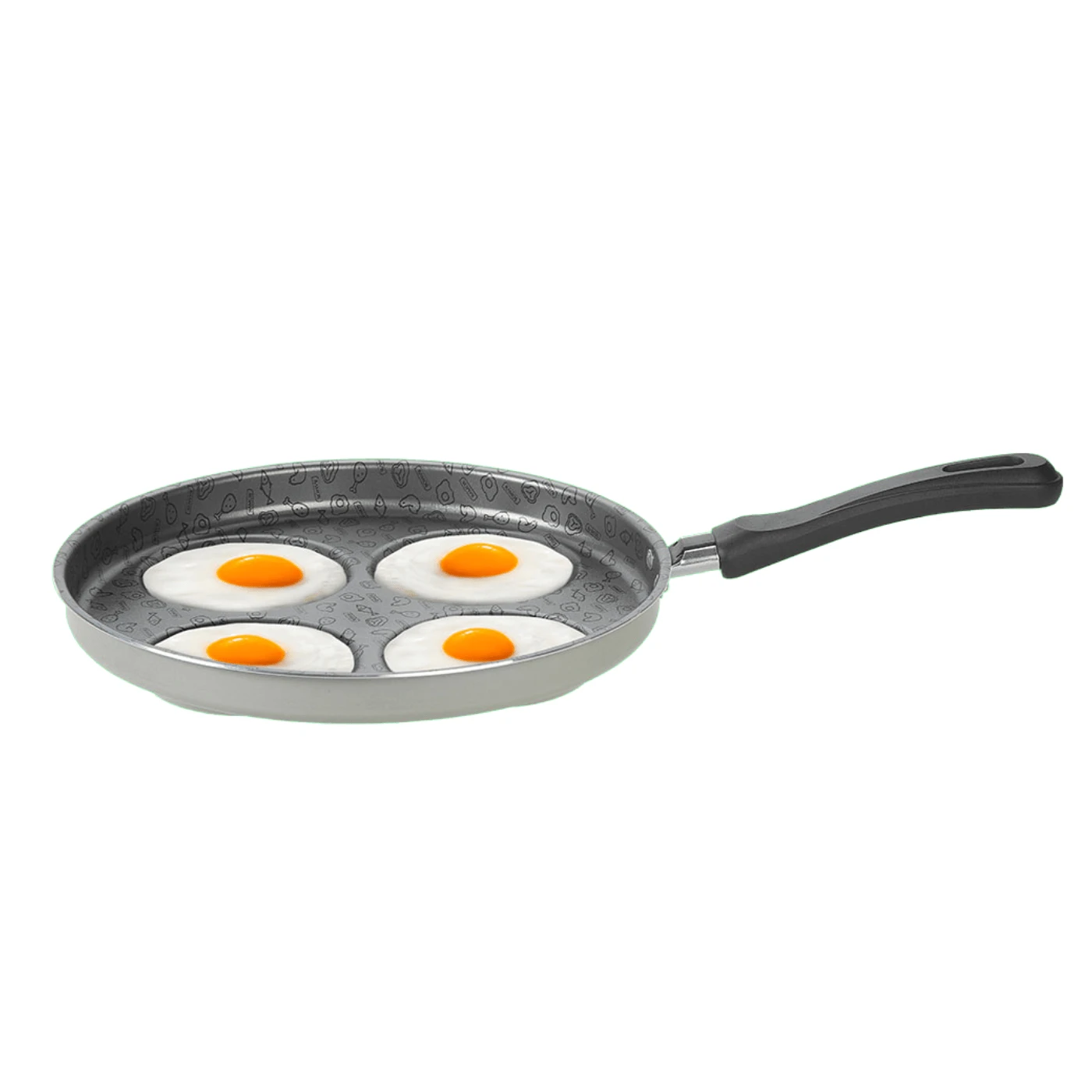 Frying Pan 4 Eggs Mini Pizza Non-Stick Teflon Ramos Color Dark Gray - Xám - Xem 1