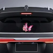 Bướm Và Hoa Xe Ô Tô Vinyl Chống Thấm Đề Can Thích Hợp Cho Tự Động Bình Nhiên Liệu Ốp Lưng Cửa Sổ Xe Tay Ga Thân Laptop Trang Trí - Một cỡ - Xem 4