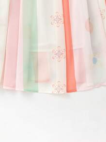 Balabala Girls' Dress, 2024 Spring Collection, Elegant And Stylish Country-Style Long Sleeve Dress For Young Girl - Red and White - View 8