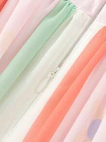 Balabala Girls' Dress, 2024 Spring Collection, Elegant And Stylish Country-Style Long Sleeve Dress For Young Girl - Red and White - View 7