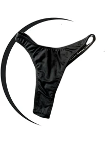 Loose Bikini Swimwear Lined Hang Gliding Lifts Butt Smooth - 黑色 - 查看 3
