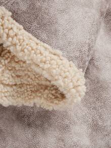 Risissida 女士短款夹克，简约设计，带帽内衬，秋季完美之选，女士皮夹克 - 卡其色 - 查看 8