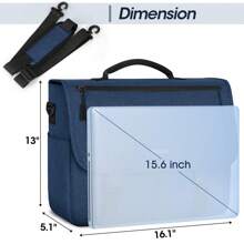 Messenger Bag For Men Messenger Bag 15.6 Inch Water Resistant Laptop Bag Casual Satchel Bags For Men Large College Computer Bag Office Work Briefcase Fashion Crossbody Shoulder Handbag - 藍色 - 查看 6