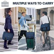 Messenger Bag For Men Messenger Bag 15.6 Inch Water Resistant Laptop Bag Casual Satchel Bags For Men Large College Computer Bag Office Work Briefcase Fashion Crossbody Shoulder Handbag - 藍色 - 查看 2