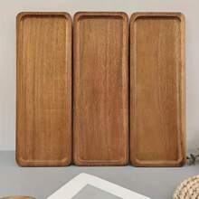 1/2/3 chiếc Khay hình chữ nhật, Khay trà chiều tráng miệng, Khay đựng đồ bằng gỗ, Đĩa đựng bánh mì, Đĩa đựng hạt ăn nhẹ, Đĩa đựng bánh, Khay đựng bữa sáng, Khay đựng cà phê, Khay đựng trà, Khay nông hình chữ nhật có tay cầm lõm tiện lợi, Đồ dùng nhà bếp gia dụng. Lý tưởng cho trà chiều và cải thiện trang trí bàn làm việc Quà tặng tốt nhất Đĩa sinh nhật Phụ kiện nhà bếp Khay trang trí nhà bếp Khay đựng trái cây Trang trí khay - Màu vàng - Xem 9