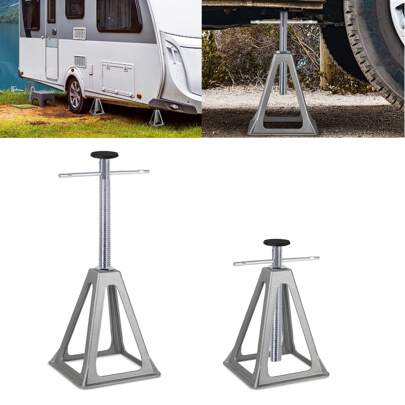 VA-Cerulean Support Stand, Aluminum Car Jack Stand, Height Adjustable For Cars, Caravans, Mobile Homes, Trailers, 2 Pieces / 4 Pieces