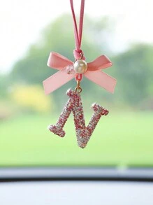 1 件蝴蝶结粉彩陶瓷字母汽车挂饰 - 均碼 - 查看 8