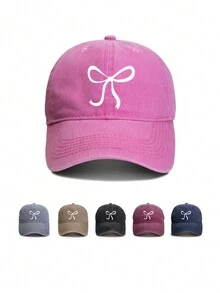 1 Mũ Bóng Chày Nơ Dễ Thương Mới Cho Nữ, Mũ Che Nắng Polyester Cho Y2K, Hàng Ngày, Công Việc, Ngoài Trời, Dự Tiệc, Phụ Kiện Đa Năng - mũ nơ - Xem 1