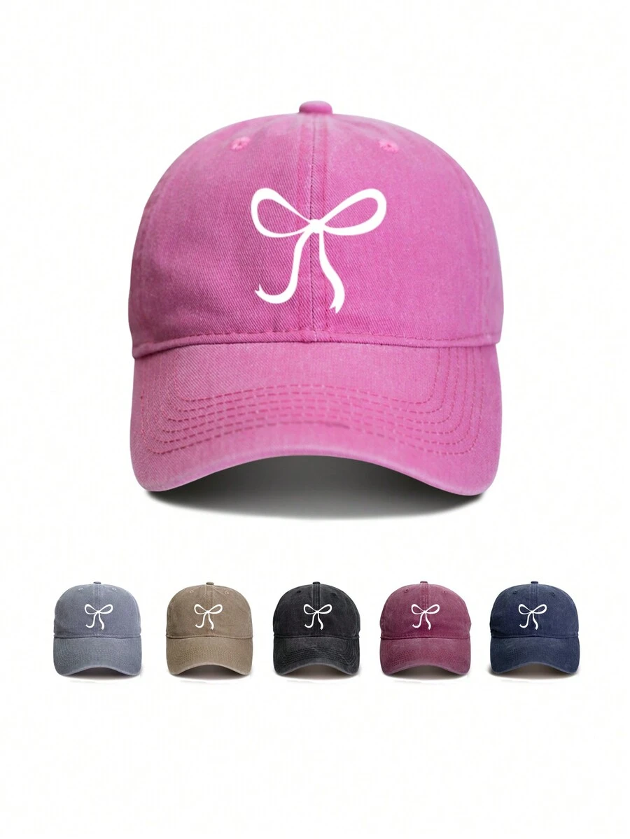 1 Mũ Bóng Chày Nơ Dễ Thương Mới Cho Nữ, Mũ Che Nắng Polyester Cho Y2K, Hàng Ngày, Công Việc, Ngoài Trời, Dự Tiệc, Phụ Kiện Đa Năng - mũ nơ - Xem 1