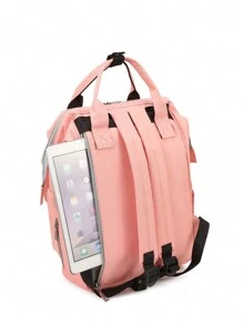 1 件粉色多功能妈咪包、时尚手提包和背包，适合母婴户外旅行 - 粉色 - 查看 9