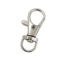 5 piezas Llavero de aleación de zinc, ganchos para cordón, anillos para llaves, portabadges, regalo artesanal - Plateado - Ver 8