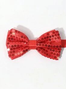 1 pezzo Papillon casual da uomo di colore solido nero/blu/rosso/giallo/argento glitterato a doppio strato, adatto per feste, banchetti, vacanze, regali, esibizioni sul palco, San Valentino