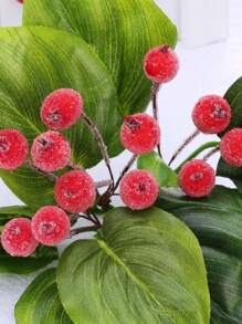 20/40/60/100 chiếc Mini Giáng sinh Frosted nhân tạo Berry Vivid Red Holly Berries Trang trí tiệc cưới Hoa nhân tạo Trang trí nhà cửa, Giáng sinh - Xem 8