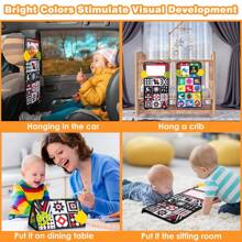 Spiegelspielzeug, Babyspielzeug, 0–6 Monate, Baby, Schwarzweiß, Sensorisches Spielzeug, Aktives Montessori-neugeborenen-spiegel, Spielzeug Für Die Bauchzeit, Faltbar, Kontrastreiches Baby-stoffbuch