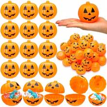 12/24/36/48 piezas Contenedores con forma de calabaza, caja de dulces de plástico a granel con forma de calabaza, mini calabazas, cajas de dulces con forma de calabaza, cajas de regalo de dulces para fiestas (Detalles y otros aleatorios) - Multicolor - Ver 7