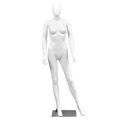 Mannequin Torso Manikin Dress Form, 177 Cm Realistic Female Full Body Model W/ Iron Base & Rod, Adjustable Head & Arms, Display Plastic Adult Woman For Clothing Store, Exhibition