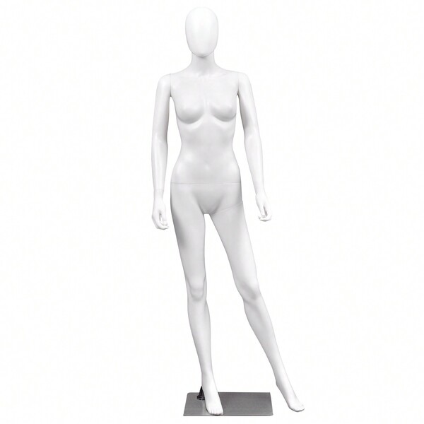 Mannequin Torso Manikin Dress Form, 177 Cm Realistic Female Full Body Model W/ Iron Base & Rod, Adjustable Head & Arms, Display Plastic Adult Woman For Clothing Store, Exhibition