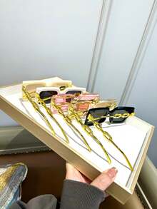 Cute 5pcs/Pack Square Beach Shades Fashion Glasses - Multicolor - View 3