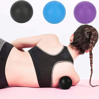 Massage Lacrosse Ball, Lämplig för muskelömhet, axlar, nacke, rygg, fötter, kropp, djup vävnad, triggerpunkter, muskelknutor, yoga och myofascial release