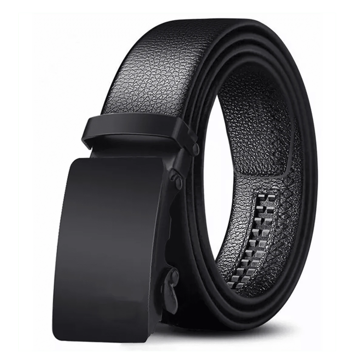 Cinturón de moda de negocios negro para hombre Cinturón de moda Cinturón genuino para hombre,Cinturón deportivo negro con hebilla automática para hombre - Negro - Ver 1