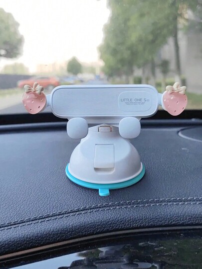 1pc Car Cute & Stylish Strawberry Shaped Dashboard Phone Holder