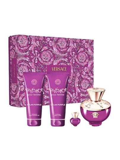 Dylan Purple Pour Femme Gift Set By Versace Perfume For Women 4-Pc