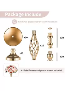 2/10 Pcs 23.2in High Versatile Metal Flower Arrangement, Candle Holder Stand Set For Wedding Party Dinner Centerpiece Event Restaurant Hotel Decoration,Halloween And Decorations