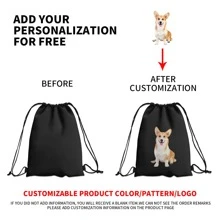 1pc Customized Personalized Drawstring Backpack, Custom Photo Exclusive Travel Bag, Lightweight Cinch Backpack Suitable For Sports, Daily Use, Gym, Swimming, Fitness, After-School Club