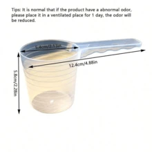 塑料量匙100ml带刻度宠物喂食勺迷你透明宠物量匙（50g/100ml） - 彩色 - 查看 2