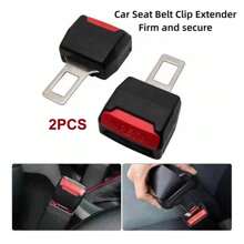 1pair Car Seat Belt Buckle Clip - Black - View 1