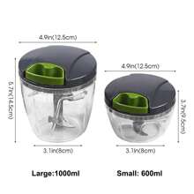 Handknoblauchschneider, tragbarer manueller Zerkleinerer für Lebensmittel, Zerkleinerungswerkzeug für Küche für Ingwer, Chilischoten, Zwiebeln, Salatpresse, Zerkleinerer