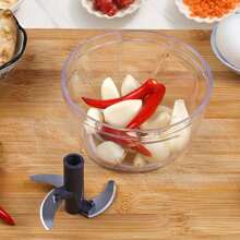 Handknoblauchschneider, tragbarer manueller Zerkleinerer für Lebensmittel, Zerkleinerungswerkzeug für Küche für Ingwer, Chilischoten, Zwiebeln, Salatpresse, Zerkleinerer