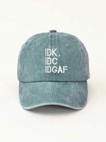 1入IDK IDC字母刺繡洗水棉野球帽，街頭嘻哈風格運動休閒帽，戶外遮陽帽，透氣舒適棒球帽，適合跑步、釣魚、戶外活動，送禮佳品 - IDK - 查看 7