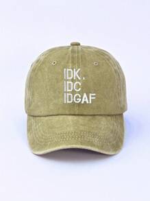 1入IDK IDC字母刺繡洗水棉野球帽，街頭嘻哈風格運動休閒帽，戶外遮陽帽，透氣舒適棒球帽，適合跑步、釣魚、戶外活動，送禮佳品 - IDK - 查看 6