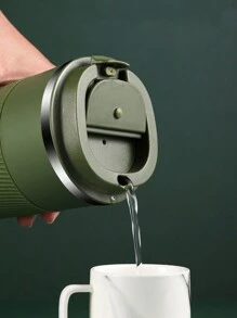 1 chiếc bình đựng cà phê cách nhiệt đơn giản và tươi mát cho ngày trở lại trường - màu xanh lá - Xem 5
